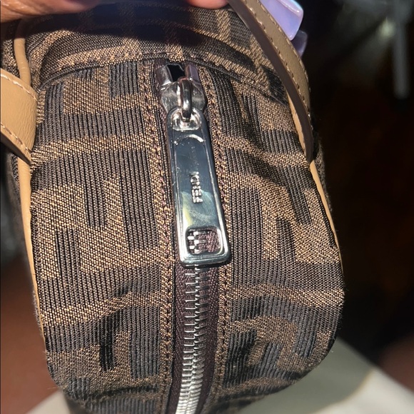 Authentic Fendi Brown Toiletry Bag  Monogram - Picture 7 of 11